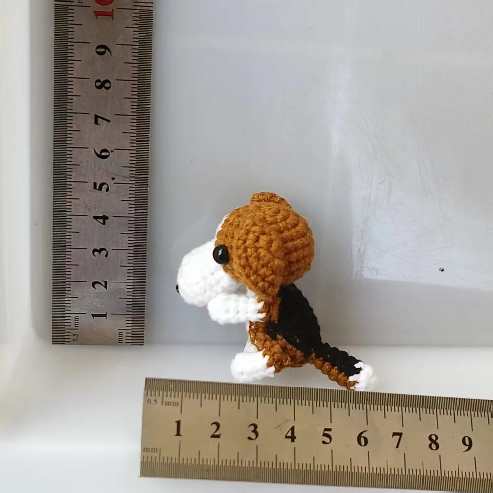 Keychain Animal Crochet Dog Standing Corgi Knitted Dog Dachshund Cute Handwoven Animal Friends Gift