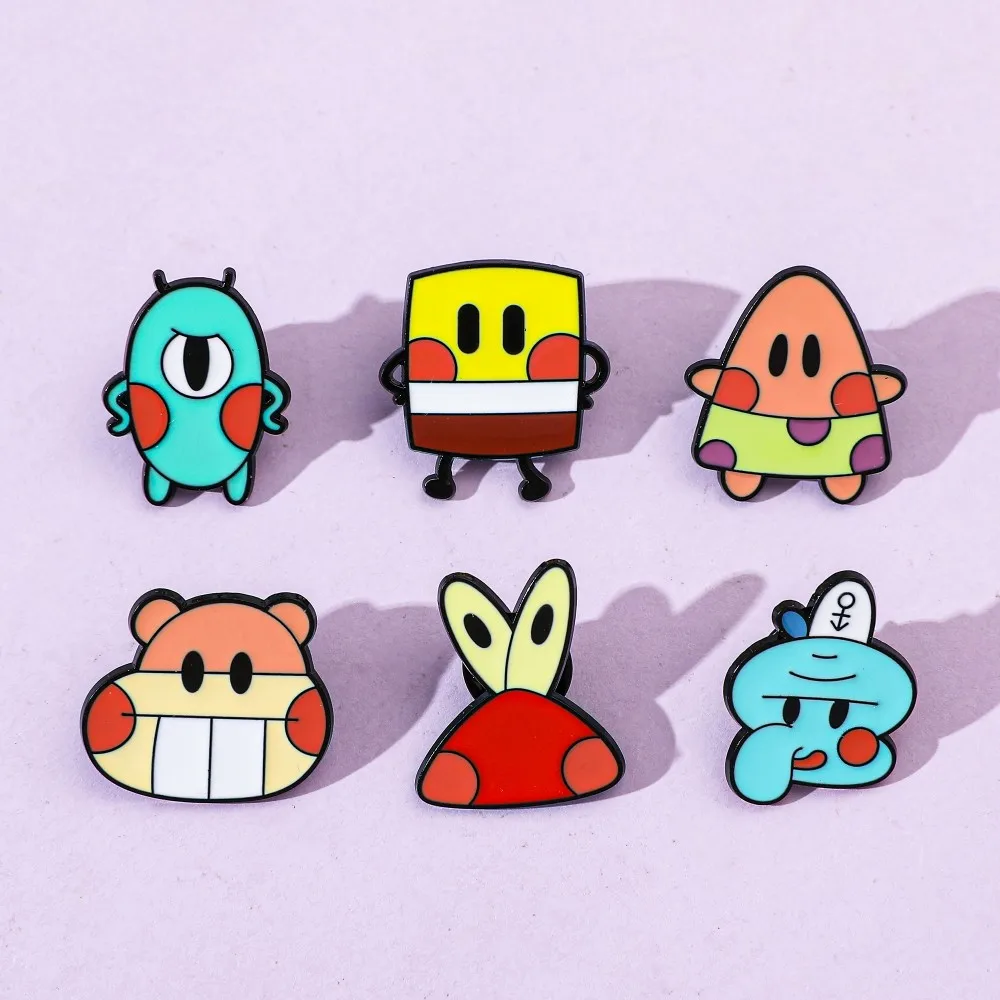 

Милая эмалевая брошь-значок с персонажем аниме Гэри из мультфильма «Губка Боб Квадратные штаны» — аксессуар для рюкзаков и одежды
