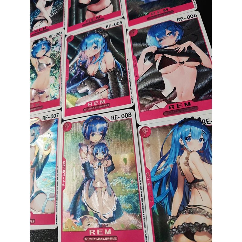 Anime Goddess Story DIY ACG Flash Card Tabletop Games Solitaire Rem Toys for boys Collectible Cards Christmas Birthday Present