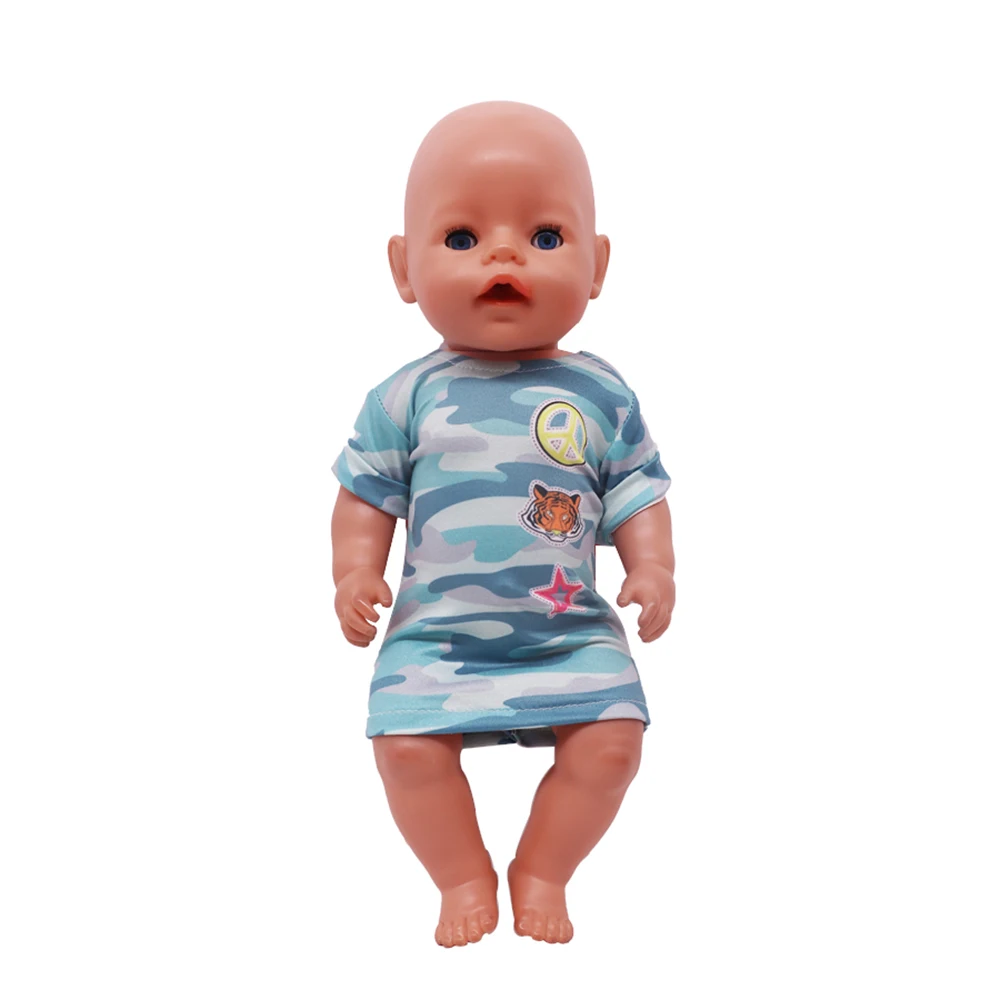 Doll Clothes Cute Dress Man 's Suit For 43cm Baby Reborn&18inch Girl American Doll Accessories Our Generation Baby Girl' Clothes