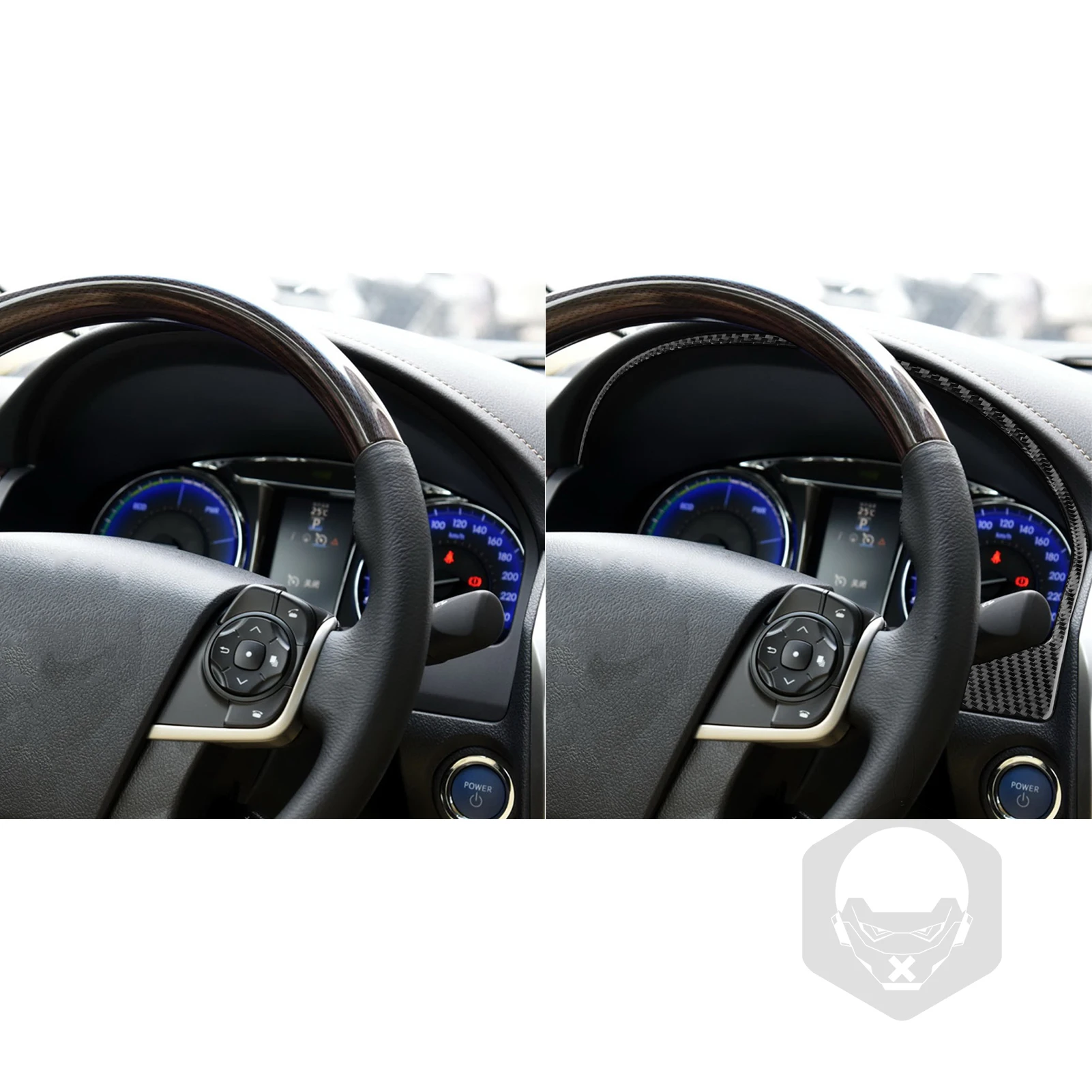 For Toyota Camry 2012-2017 Asian Edition Car Accessories Carbon Fiber Interior Speedometer Surround Frame Stickers