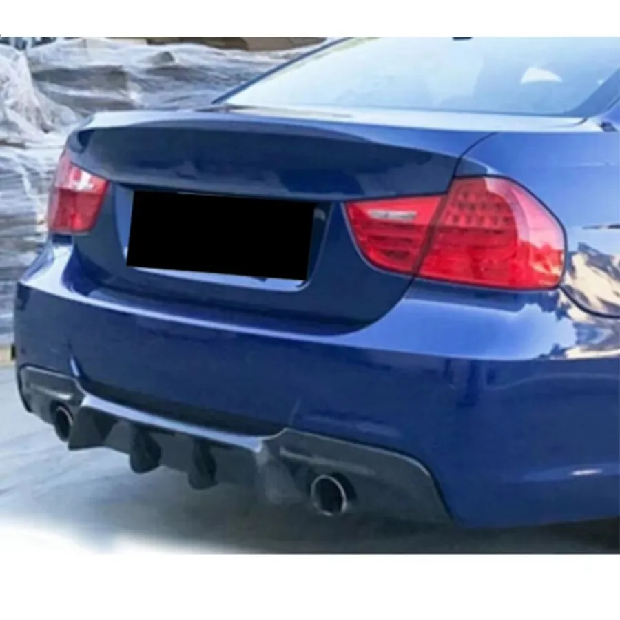 For BMW 3 Series E90 320 330 2005-2011 Carbon Fiber Car Rear Bumper Diffuser Rear Splitters Spoiler Back lip K Style Body Kit - view 6