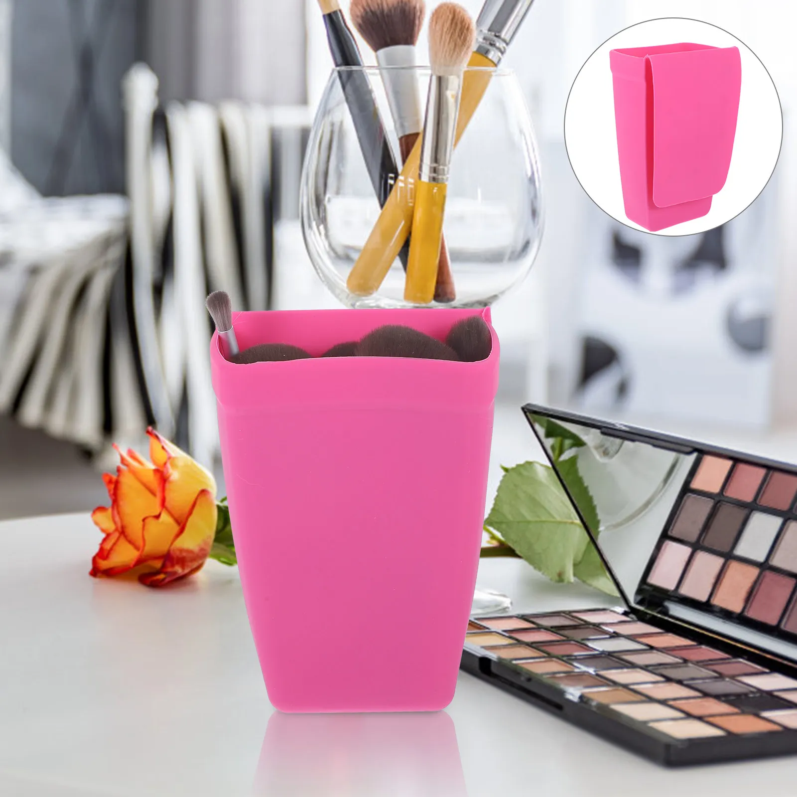 Silicone Hair Tool Organizer Wall Mount for Curling Irons, Straighteners & Makeup Brushes – Bathroom Vanity Storage