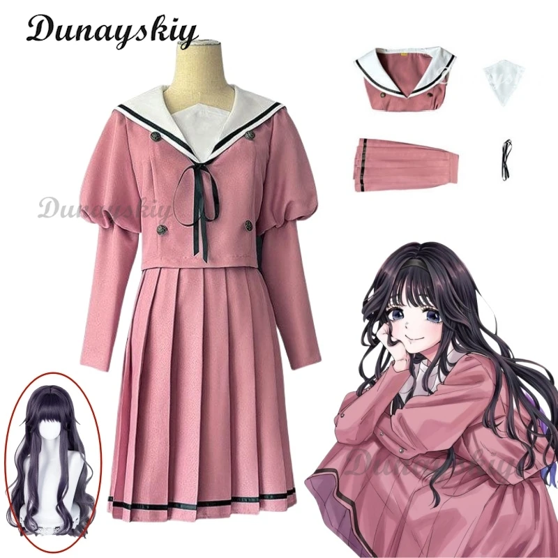 

Waguri Kaoruko косплей ароматный цветок цветы с Dignity костюм длинный парик JK униформа карнавальный женский Хэллоуин