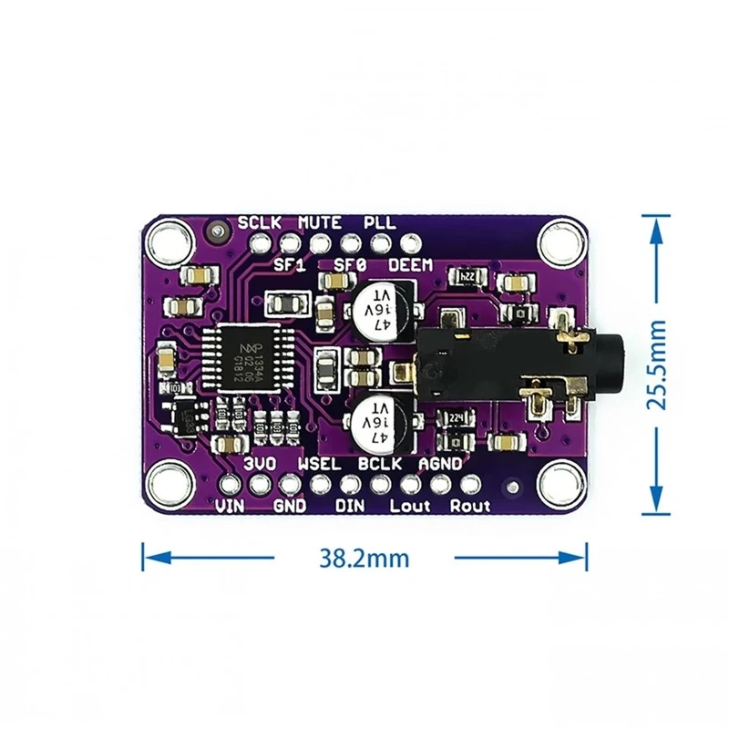 1/2/5/10/30Pcs MCU-1334 UDA1334A I2S Stereo Decoder Module