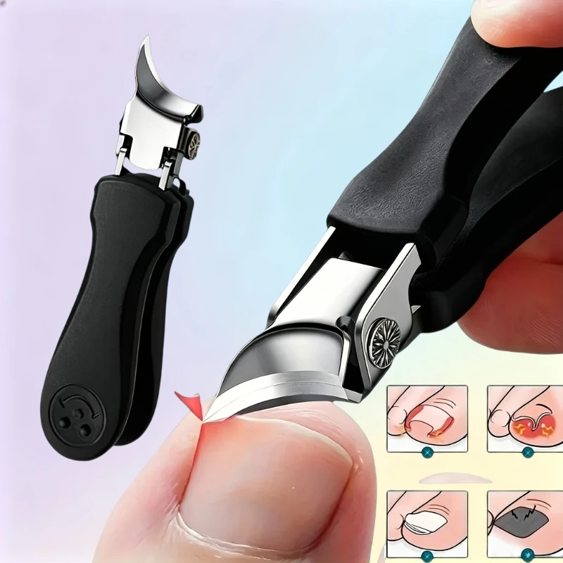 1/4Pcs Ingrown Toenail Clipper Set,Stainless Steel Thick Hard Nail Cutter Pedicure Tools Kit,Professional Nail Trimmer Nail File