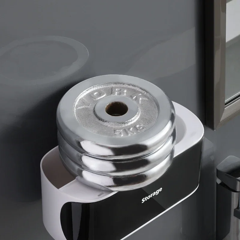 Hot Magic Wall-Mounted Storage Racks No Trace Stickers Creative Suction Cup Hair Dryer Holder Comb Rack Stand Bathroom Supplies