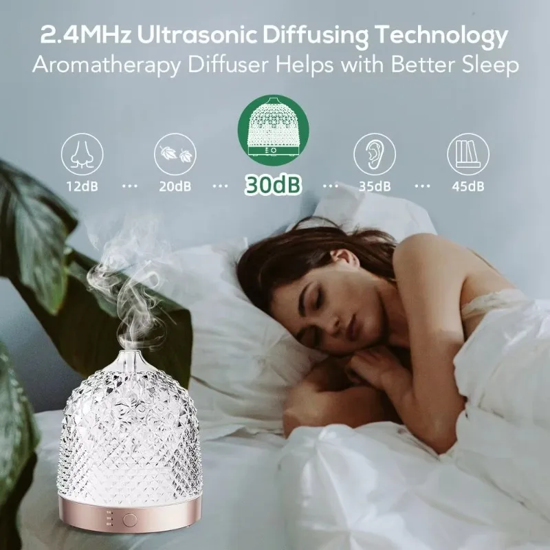 Glass Electronic Aromatherapy Essential Oil Scent Humidifier Scent Diffuser