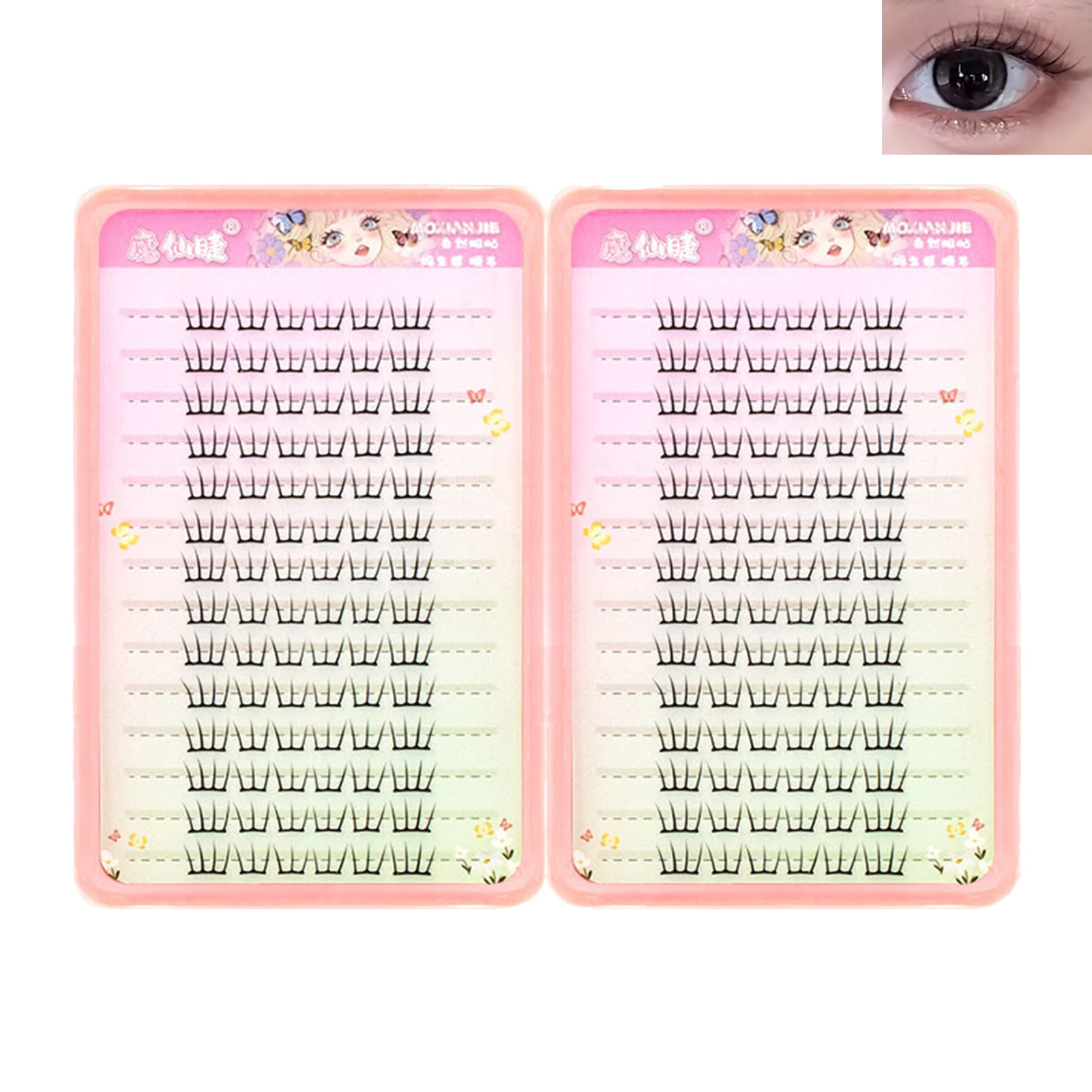 Wimpern-Cluster im koreanischen Stil mit großer Kapazität, dichte Comics, künstliche Wimpern, perfektes Make-up-Werkzeug für Mädchen, vergrößern Sie Ihre Augen