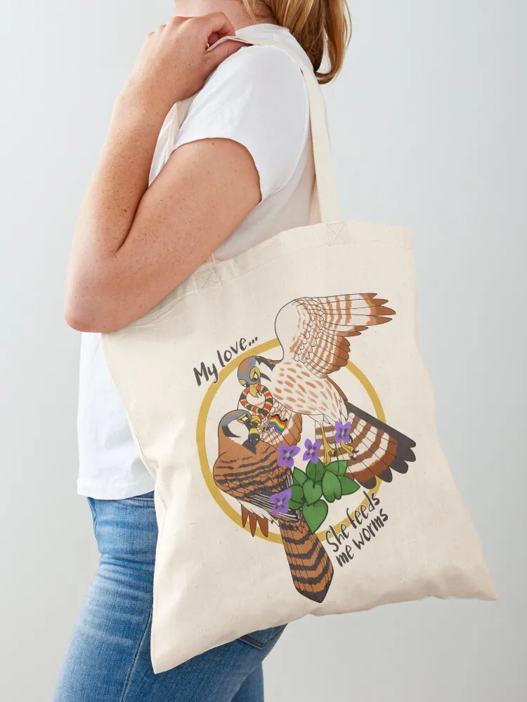 

Lesbian Kestrels Tote Bag bags luxury women female bag shopping trolley bag Woman shopper