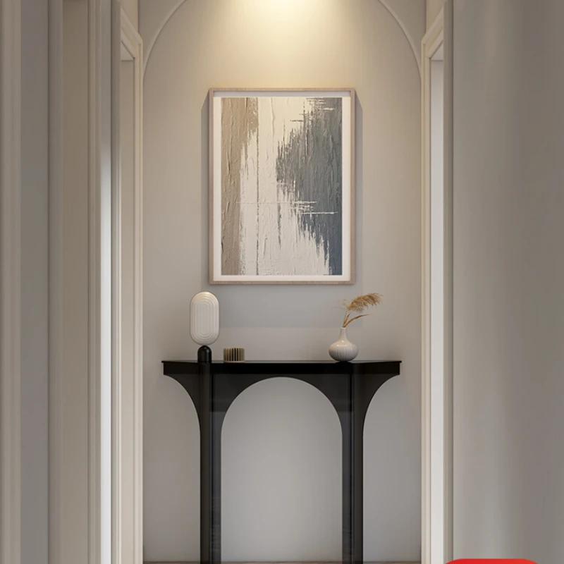 

Modern and minimalist entrance cabinet, hallway, wall shelving, creative entrance table