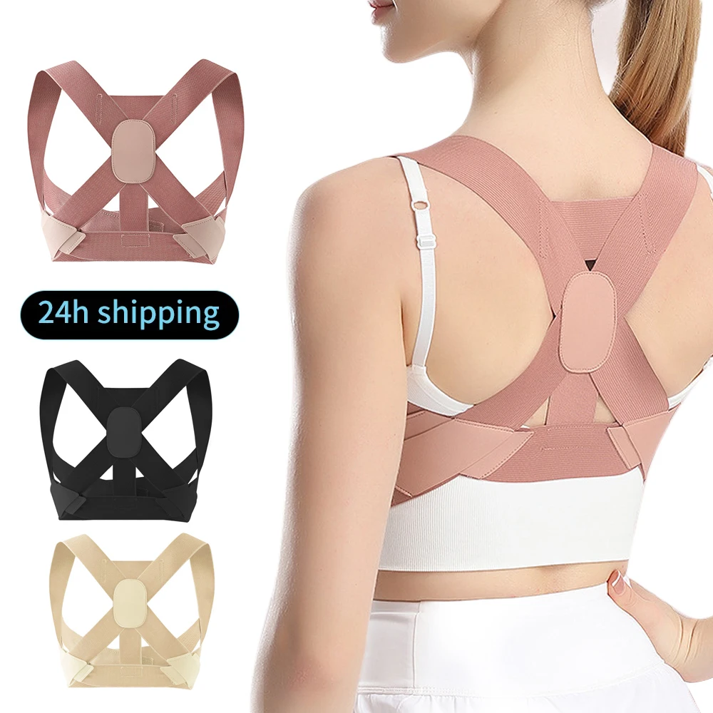Posture Corrector Back Brace for Men & Women - Comfortable Shoulder Strap for Hunchback Correction & Spine Support, Sports/Offic