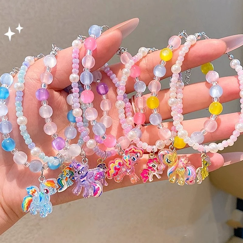 

My Littles Ponyi Charm Bracelet Girls Anime Unicorn Bangles for Women Kids Cosplay Classic Toys Fashion Jewelry Best Friend Gift