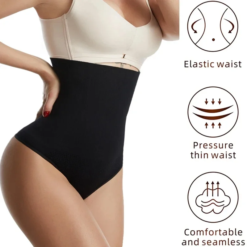Women High Waist Thong Belly Tummy Control Slimming Panties Body Shaper Waist Trainer Butt Lifter Panty Hip Shaping Underwear