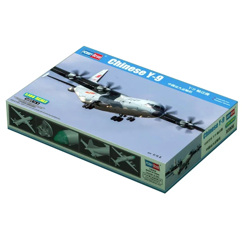 Salle de bain BBY BOSS 83906 modèle d'avion 1/144 échelle transporteur Y-9 chinois pour assemblage modèle d'avion Analyste jouets passe-temps bricolage