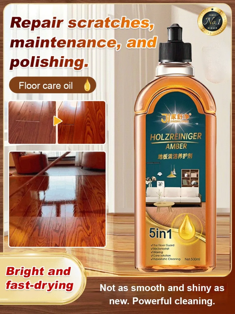 Abrillantador y Limpiador para Pisos de Madera, Cera para Muebles, Cera para Pisos sin Formaldehído, Renueva y Limpia Superficies de Madera