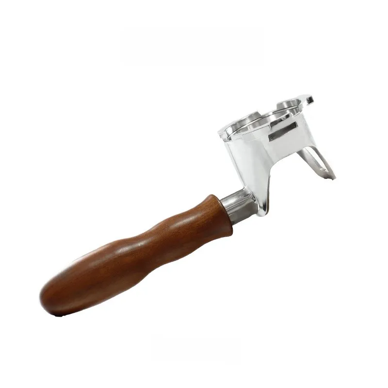 Espresso Bottomless Portafilter 54mm 3-Ears Wood Handle Stainless Steel for NJ ES501 ES502 ES601 ES655 ES701 Compatibility