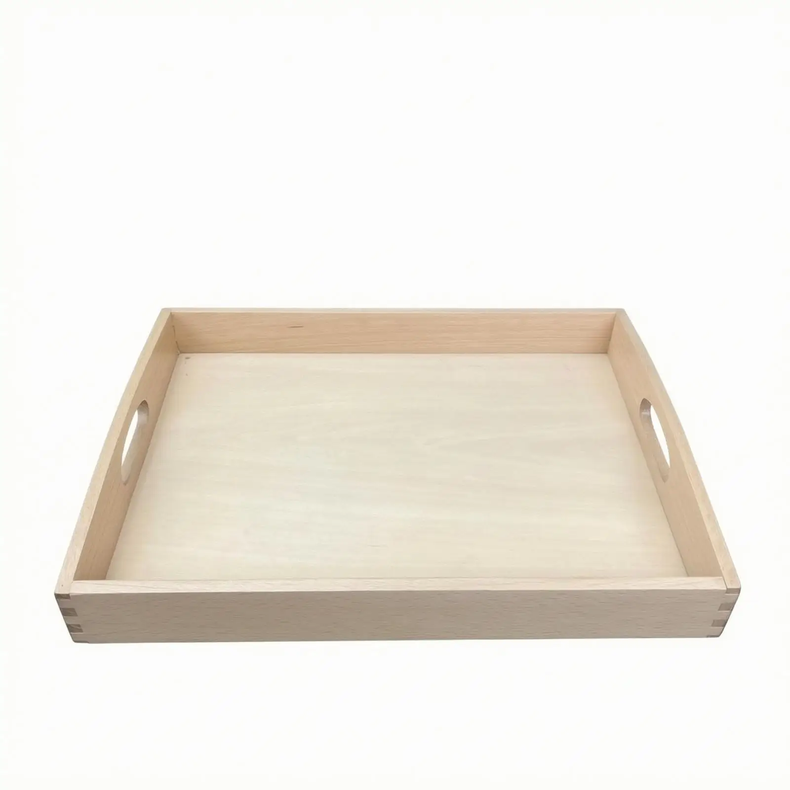 Educational Learning Kids Toy Wooden Montessori Teaching Tray Sensory Tray with Handles for Classroom Activity