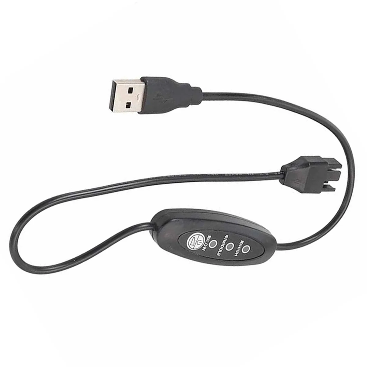 SMIEA Cavo ventola boost USB da 5 V a 12 V Cavo ventola USB a 4 pin regolabile 3 marce Velocità regolabili Cavo ventola chassis da USB a 12 V
