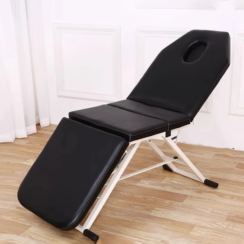 Beauty Handheld Embroidery Design Bed Massage Table Fold Portable Massage Bed Space-saving Lettino Per Massaggi Salon Furniture