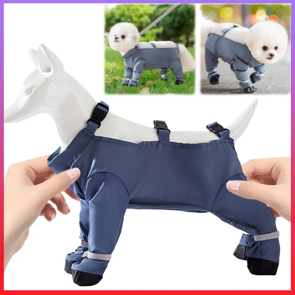 

Непромокаемые штаны для собак с регулируемыми ремнями и защитой от скольжения, защита лап для собак мелких и средних пород