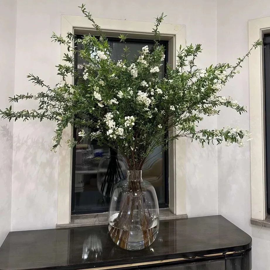 New Italian-style Japanese-style Mirror Vase Water-raised Flowers Hydroponic Green Plants Glass Furniture Decorative Ornaments