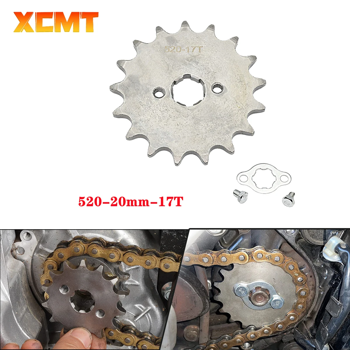 520# Chain 20mm 10T - 21T Front Engine Sprocket For Loncin Zongshen Lifan Shineray 150 200 250cc ATV Quad Dirt Bike Motorcycle