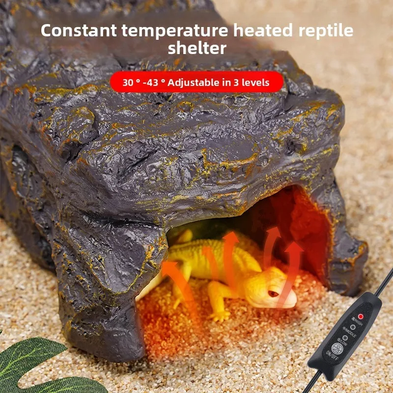 الزواحف إخفاء كهف لوحة التدفئة حجر الزواحف ديكور شقة سحلية المأوى خزان الملحقات ثعبان ليوبارد أبو بريص العنكبوت الطيور جثم