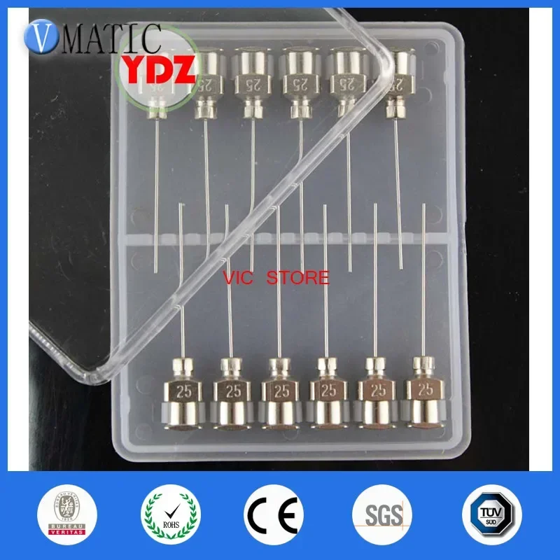 Free Shipping 12Pcs 1 Inch Needle Tip Length 25G Efd Precision Stainless Steel Glue Dispensing Needle Tip image 4