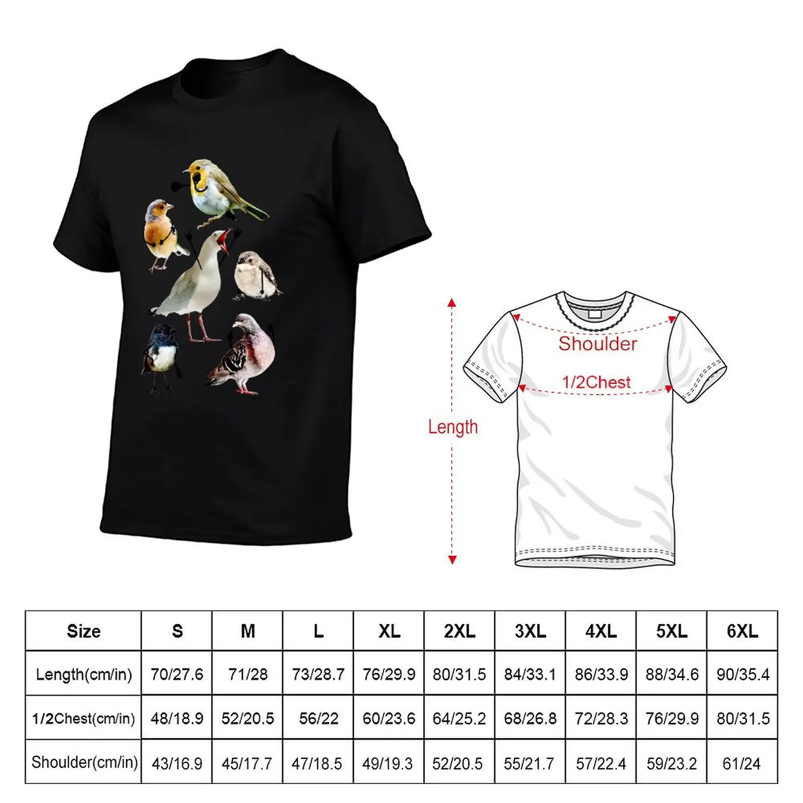 Birds With Arms Classic T-Shirt oversized t shirt anime t shirts anime figures oversizeds t shirts for men cotton