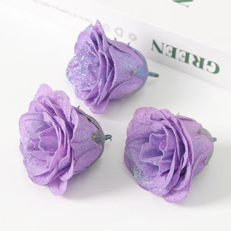 6/12 Stück Kristallrose, künstliche Blumen, 7 cm, gefälschter Blumenkopf für Heimdekoration, Hochzeit, Hochzeit, Dekoration, DIY, Handwerk, Geschenk, Zubehör – Detail 10