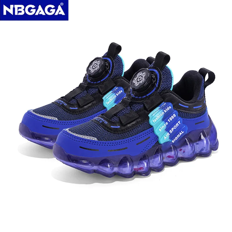 New Anti-skid Breathabler Kids Sneaker for Boys Girls Child Casual Shoes Outdoor Sport Running Shoes With Rotating Buckle Design