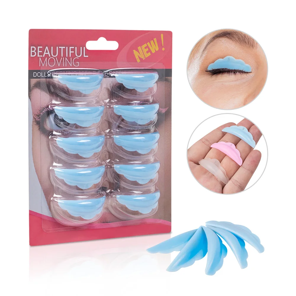 

5 Pairs Silicone Eyelash Perm Pad Recycling Lashes Rods Shield Lifting 3D Eyelash Cur Makeup Eyelashes Tools eyelash extension