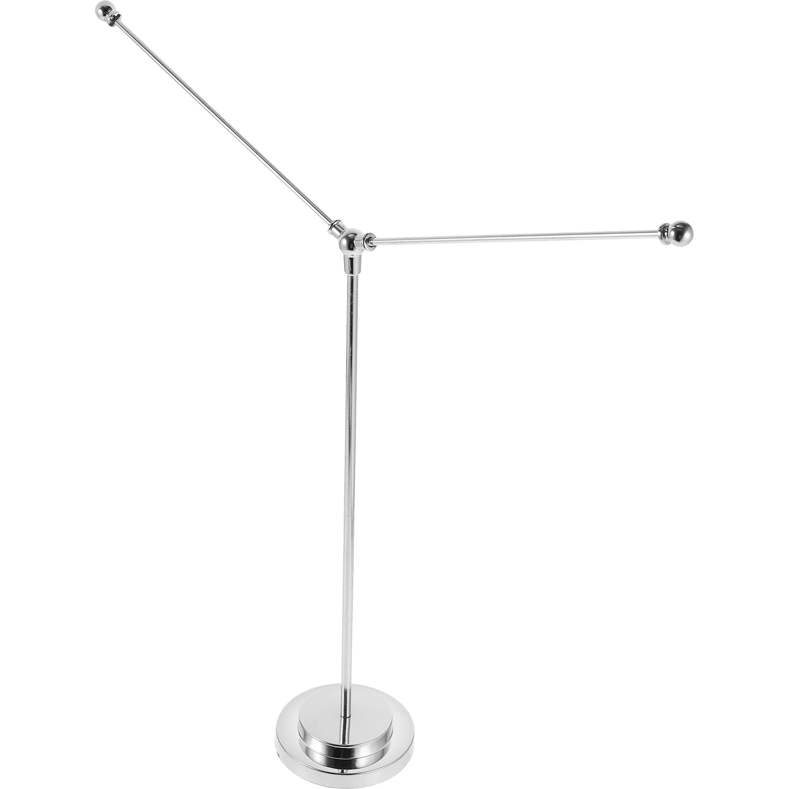 

Sturdy Metal Table Flag Pole Stand Double Base Y Type Golden for Small Desktop Flags Display Bracket Practical Decor