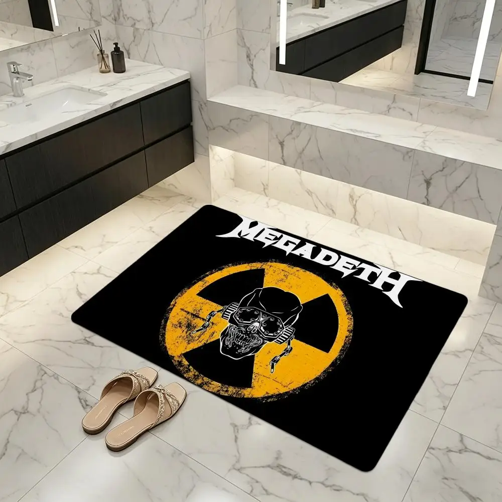 Floor Mat Diatomite Bath Mat, Quick Dry, Absorbent, Multi-Scene Mat Thrash Metal Band M-Megadeth