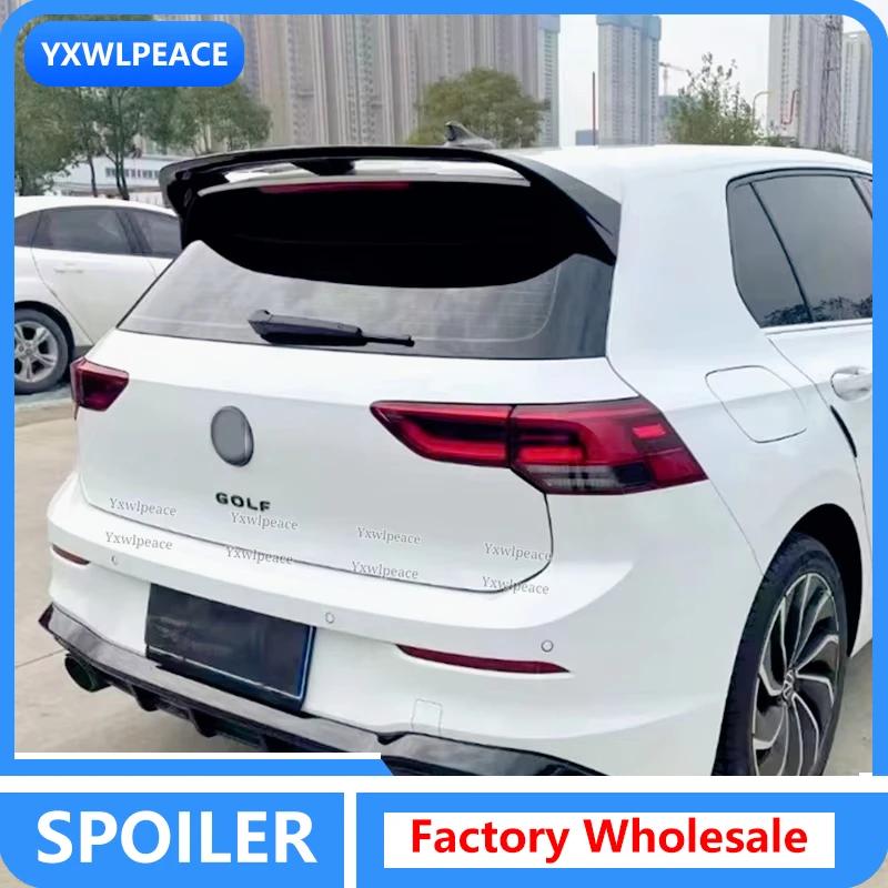 

For VW Volkswagen GOLF 8 MK8 Pro R-line GTI R 2020-2022 Spoiler ABS Material Primer Color Car Rear Trunk Spoiler Wing