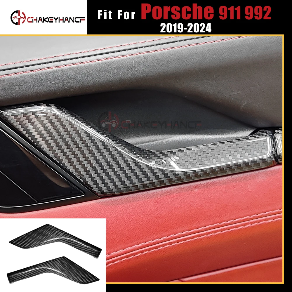 

Настоящая карбоновая дверная крышка, аксессуары для интерьера из углеродного волокна для Porsche 911 992 Carrera Turbo S Targa 2019-2024