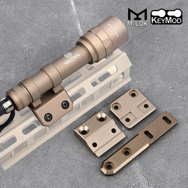 

WADSN M600U M300C Tactical Flashlight M-Lok Keymod Rail Offset Mount Base Hunting Weapon Gun Light M300 M600 Airsoft Accessories