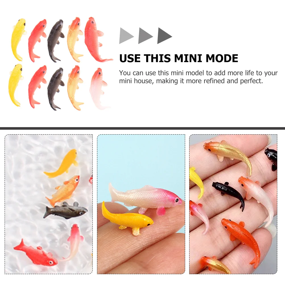 8 ชิ้นจําลอง Koi รุ่นปลอม Fish Aquarium Decor Tiny แฟนซีปลาคาร์พ Miniature ถังตกแต่ง