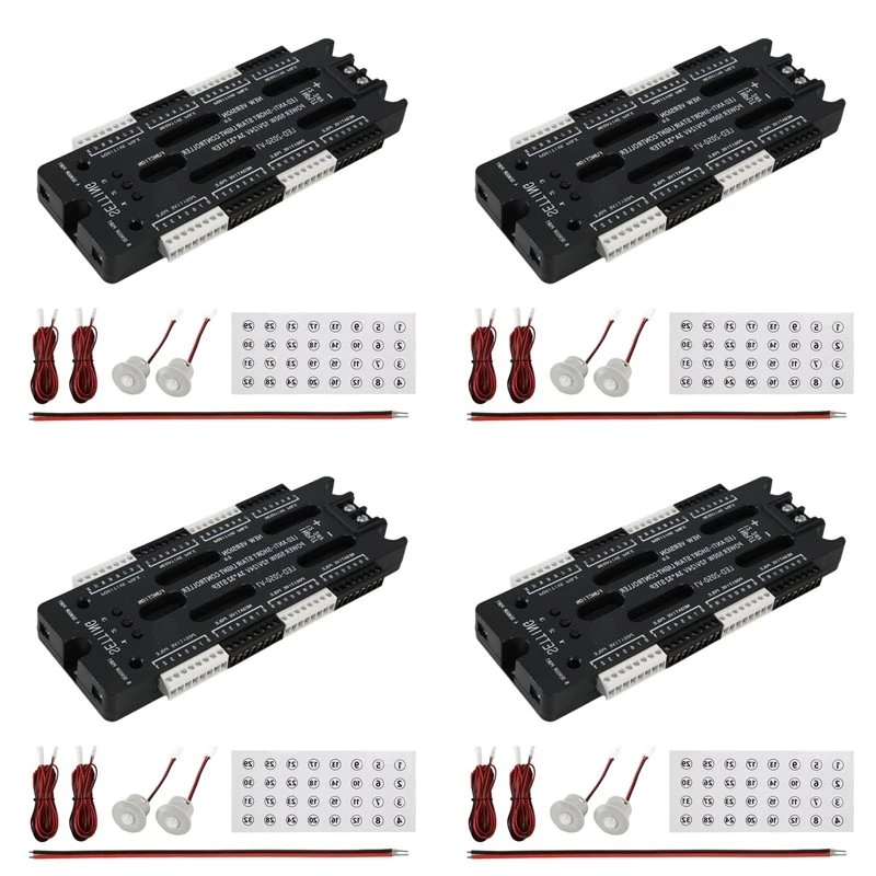 [NEWA64Z!】 4X For Stairs Flexible Strip Indoor LED Motion Sensor 32 Channels Adjustable Brightness DC 12V 24V