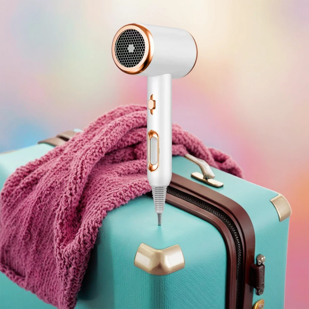 이온 및 열 보호 기능이 있는 전문가용 살롱 헤어 드라이어, 가정, 호텔, 여행용 휴대용 - 가정 및 호텔용