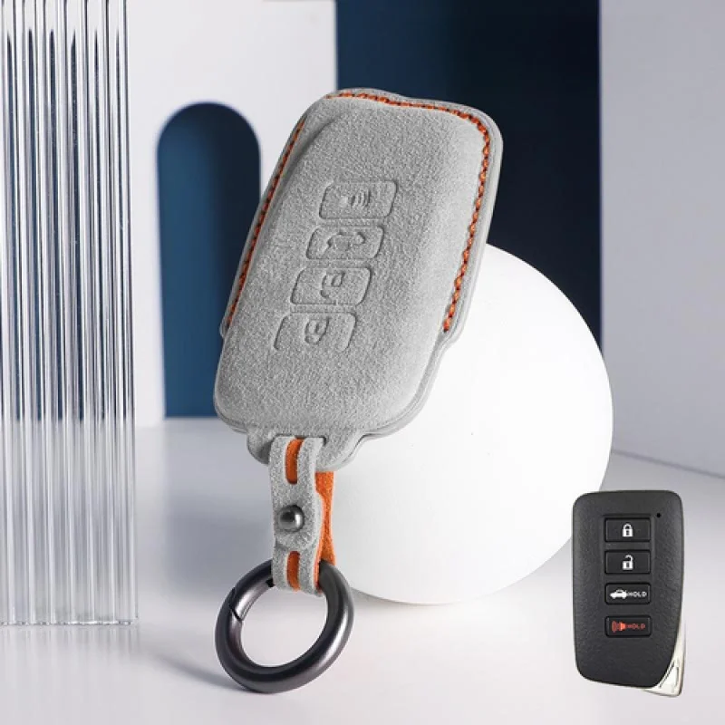 A + جلد الغزال مفتاح السيارة فوب غطاء حقيبة لكزس NX RX IS GS ES RC 200 250 300 #4