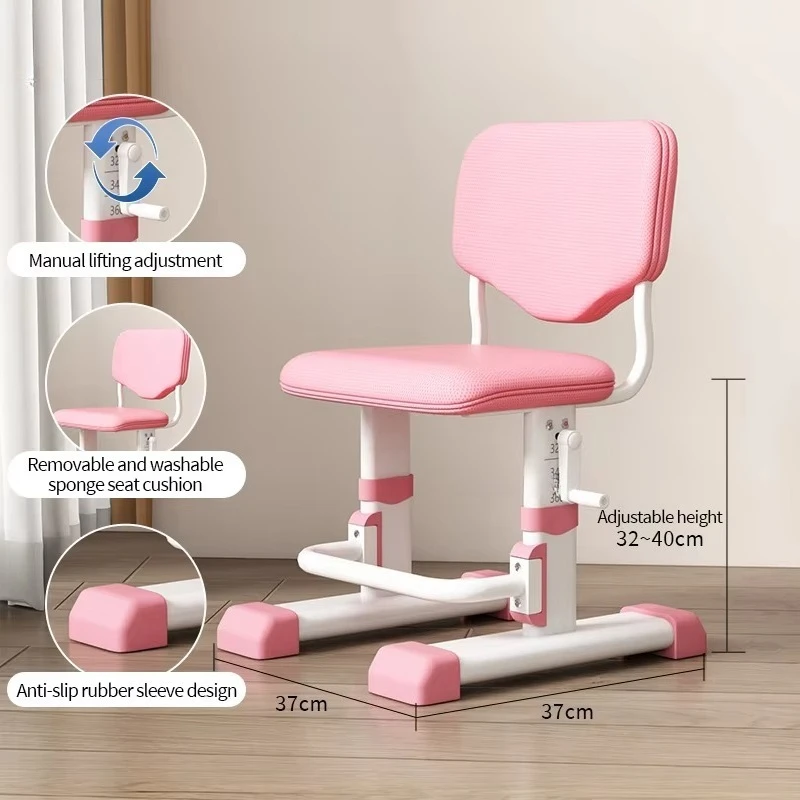Height Adjustable Kids Study Table and Chair Set for Child Factory Children's Learning Desk with Bookshelf Home Furniture
