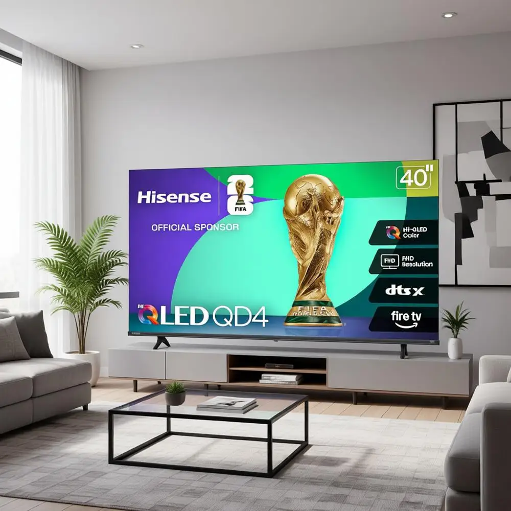 

40-дюймовый QLED HD Smart TV — Quantum Dot, DTS Surround, Alexa, элегантный дизайн рамки