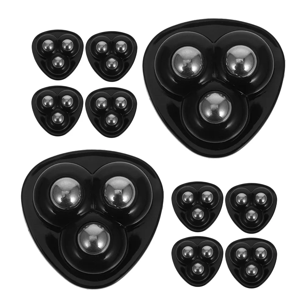 12Pcs PP Material Adhesive Swivel Wheels with Triple Steel Balls 360 Degree Rotation for Small Furniture Kitchen Appliances Tool