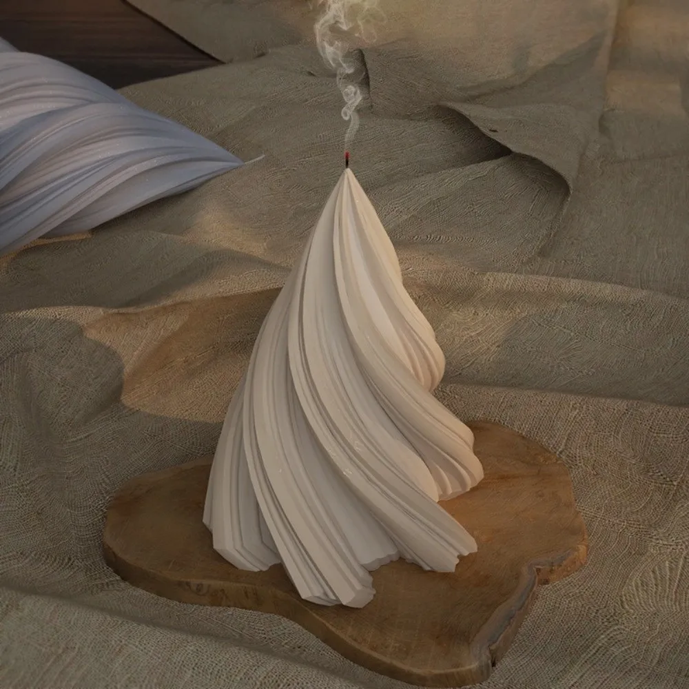 جديد سيليكون قالب شمع معطر دوامة تصميم مجردة الفن الجص الراتنج قالب الحرفية صنع تفتق قالب شمع ديكور المنزل #3