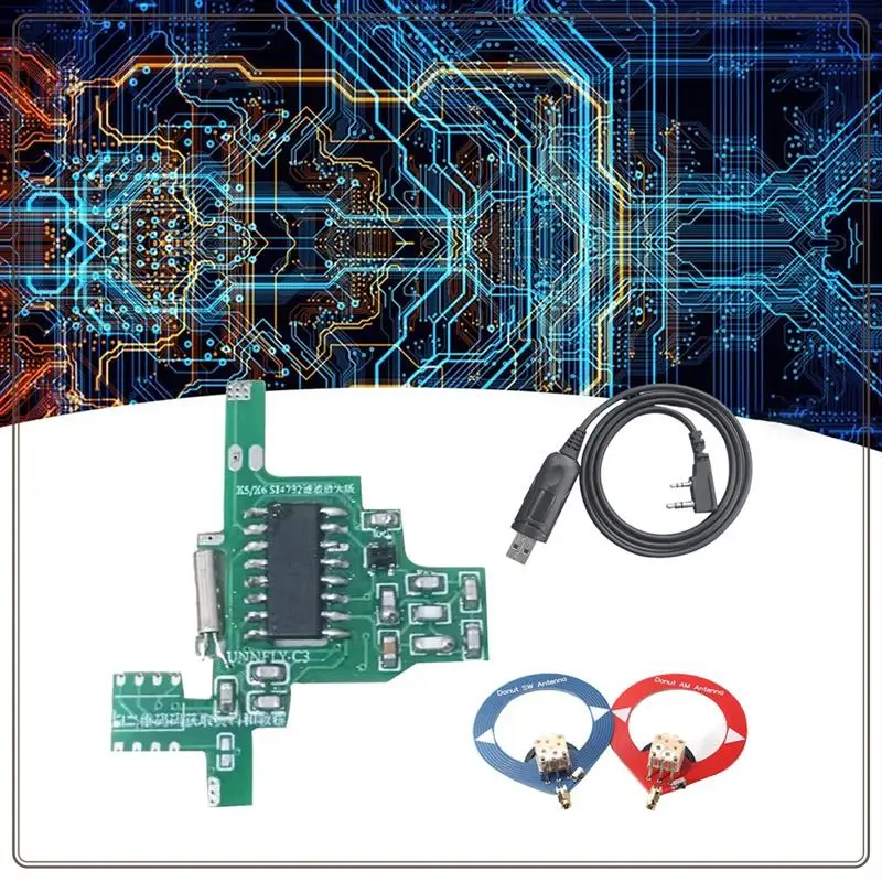 Reliable-For Quansheng UVK5/UVK6 SI4732 Intercom Modification Module Filter Amplified Version+Donut SW/AM Antenna+USB Cable,For