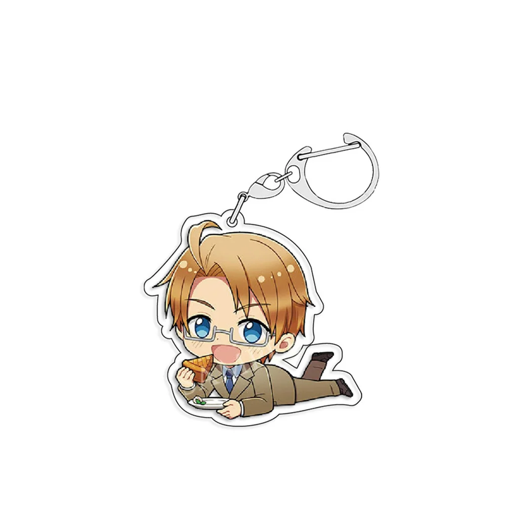 Llavero acrílico de Anime Hetalia Axis Powers, modelo de figura de 6cm, placa de llavero, serie de accesorios de Cosplay, regalo