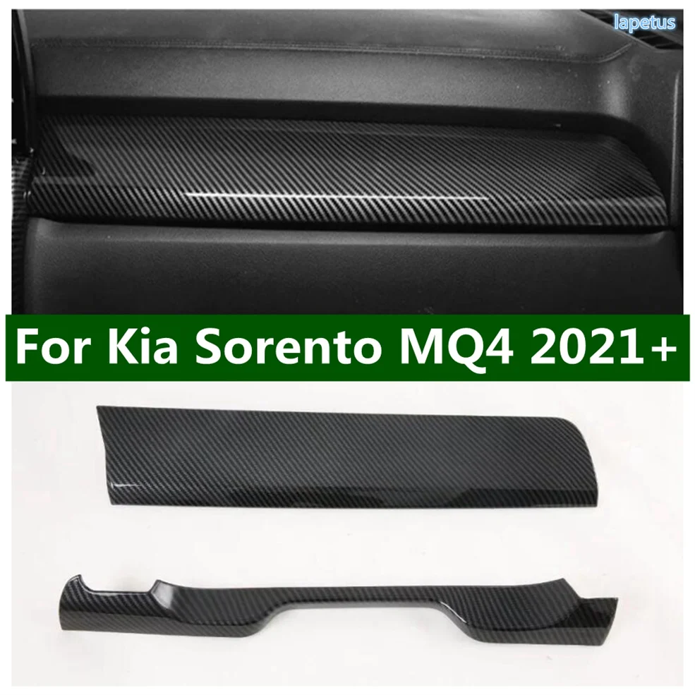 

Car Dashboard Cover Stripes Carbon Fiber Style Center Console Desk Decals Trim For Kia Sorento MQ4 2021 2022 2023 Accessories