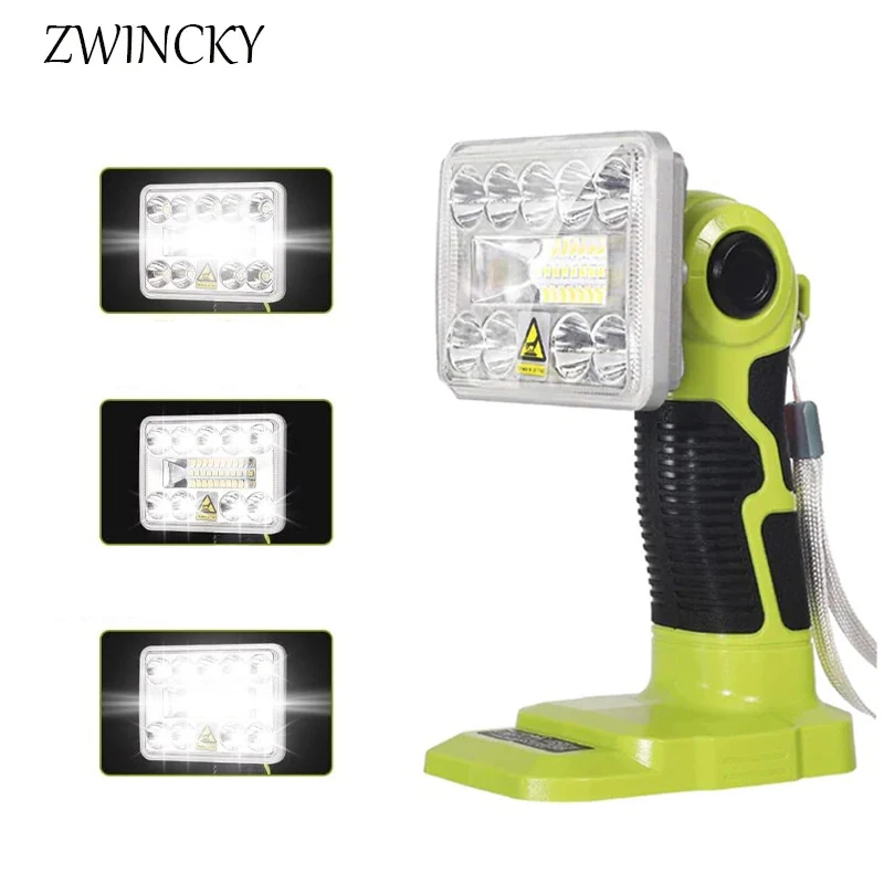 LED Work Light 9W 3 Inch Rotatable Cordless For Ryobi 14.4V-18V ONE+ Li-ion NiCd NiMh Battery Outdoor Work Lighting Spotlight